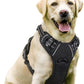 Dog Harness, No-Pull Pet Harness with 2 Leash Clips, Adjustable Soft Padded Dog Vest, Reflective Outdoor Pet Oxford Vest with Easy Control Handle for Large Dogs, Black