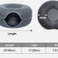 Peekaboo Cat Cave EXTRA LARGE Cat Tunnel Bed Indoor Cats, Cat Donut,Gray, USA