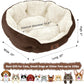 Dog Bed, Cat Beds for Indoor Cats, Pet Bed for Puppy and Kitty, Extra Soft & Machine Washable with Anti-Slip & Water-Resistant Oxford Bottom