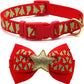 Dog Collar with Removable Bowtie Dog Collars Adjustable Dog Collar for Small Medium Large Dogs