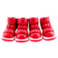 4 Pcs/Sets Winter Dog Shoes for Small Dogs Warm Fleece Puppy Pet Shoes Waterproof Dog Snow Boots Chihuahua Yorkie Teddy Shoes