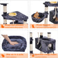 Cat Tree, Cat Tower for Indoor Cats with Scratching Board, Multi-Level Cat Furniture Condo with Feeding Bowl Smoky Gray HCT010G