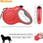 Retractable Dog Leash with Dispenser and Poop Bags for X-Small/Small/Medium/Large Breed, 16 Ft Heavy Duty Pet Walking Leash, Anti-Slip Soft Handle, Reflective Strong Nylon Tape, One-Handed Brake